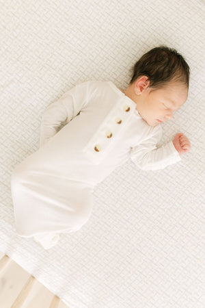 Baby Gowns, Newborn Gowns, Preemie Clothes - White