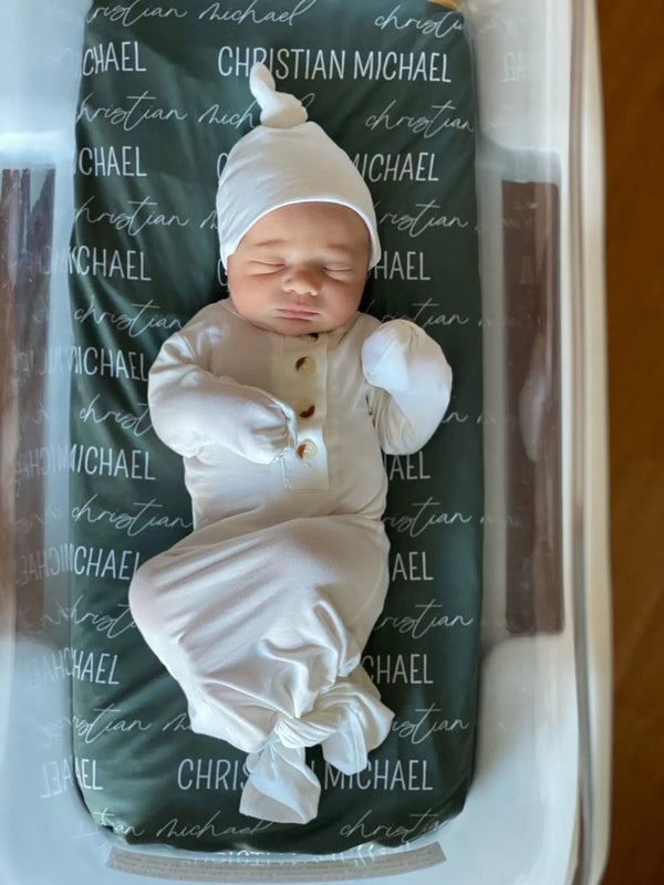 Baby Gowns, Newborn Gowns, Preemie Baby Clothes - White - MOOGCO Baby