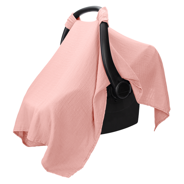Baby Car Seat Cover in Bold Blush