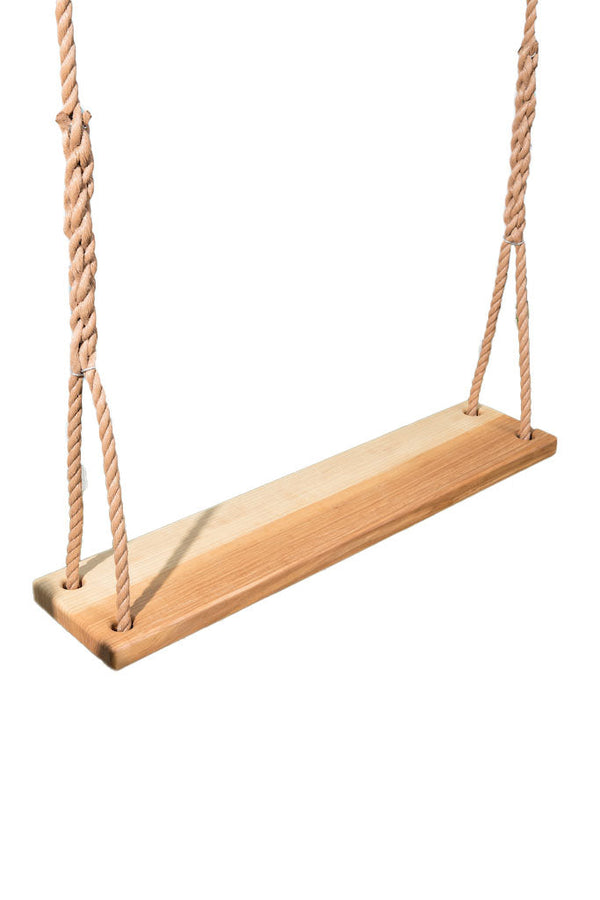 Classic Ash DOUBLE Bench Swing for outdoor playsets, showcasing a stylish design from angle 4. Perfect for family fun!