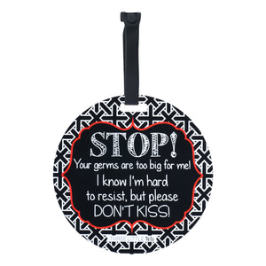 No Kissing A Newborn Car Seat and Stroller Tag