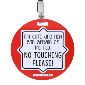 Cute & New Afraid of the Flu Car Seat Tag