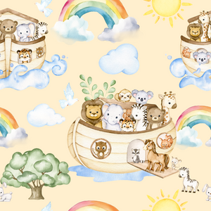 Minky Baby Blanket Noah's Ark
