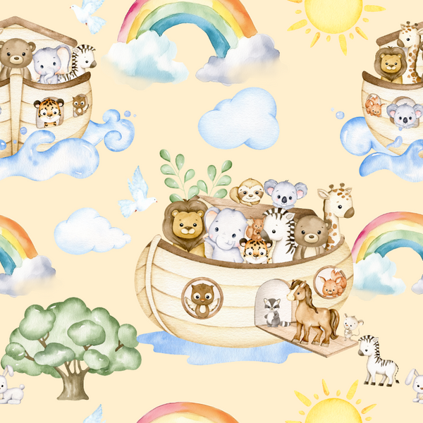 Minky Baby Blanket Noah's Ark