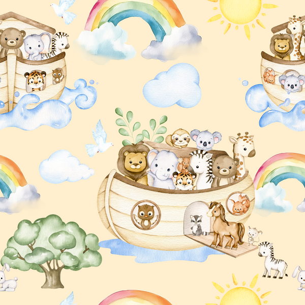Minky Baby Blanket Noah's Ark