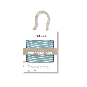 Organic Changing Pad Cover - Green Stripes