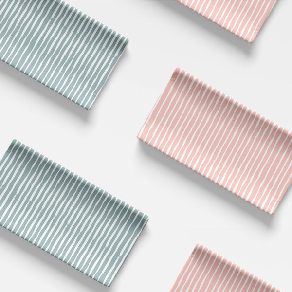 Organic Changing Pad Cover - Green Stripes