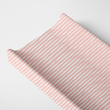Organic Changing Pad Cover - Pink Stripes