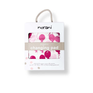 Organic Changing Pad Cover - Pink Balloons