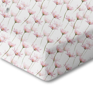 Organic Crib Sheet - Pink Petals