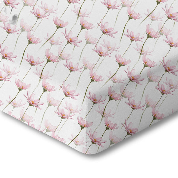 Organic Crib Sheet - Pink Petals