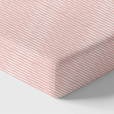 Organic Crib Sheet - Pink Stripes