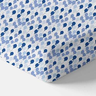 Organic Crib Sheet - Blue Balloons