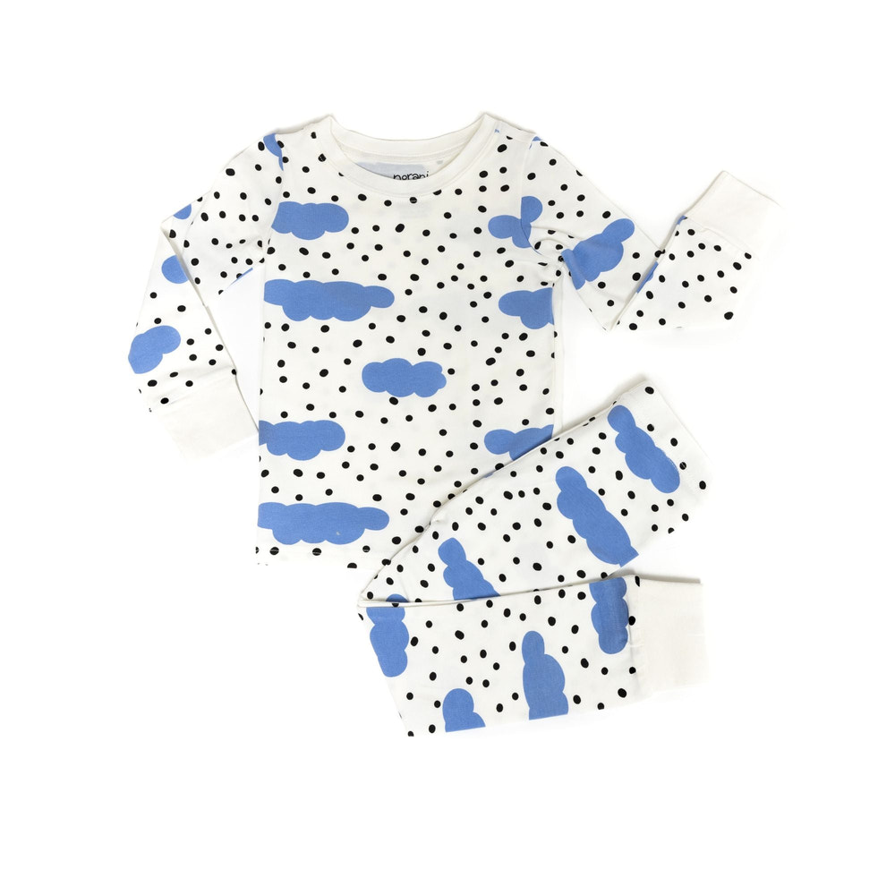 Organic Kids Pajamas - Blue Clouds