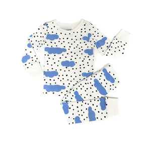 Organic Kids Pajamas - Blue Clouds