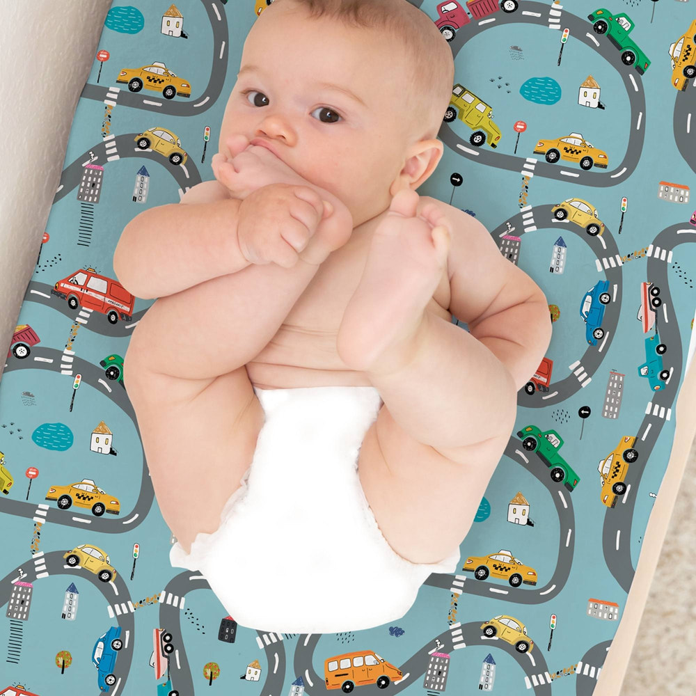 Organic Changing Pad Cover - Cars