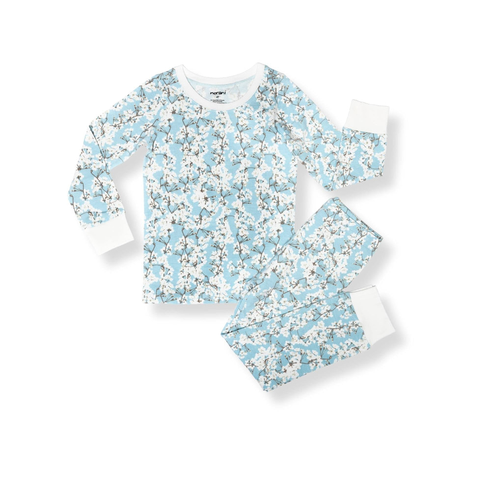 Organic Kids Pajamas - Cherry Blossoms