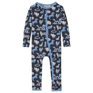 Print Coverall with 2 Way Zipper in Deep Space Chinese Zodiac