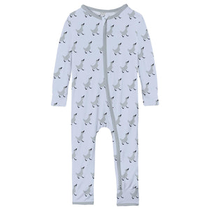 Print Coverall with 2 Way Zipper in Dew Ugly Duckling