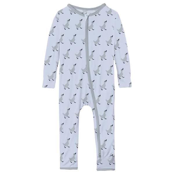 Print Coverall with 2 Way Zipper in Dew Ugly Duckling