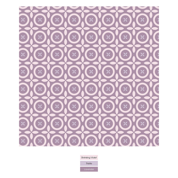 Print Coverall with 2 Way Zipper in Lavender Flower Lattice