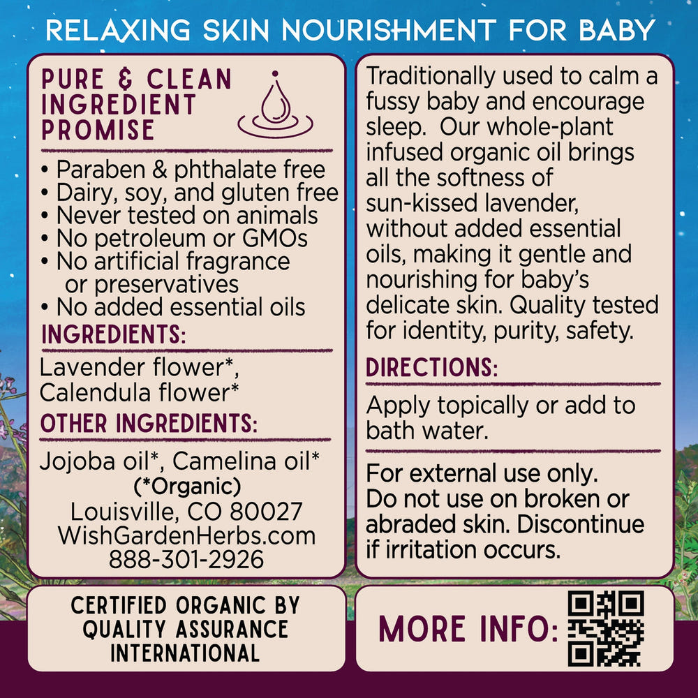 Oh Baby! Lavender Oil for babies - soothing skincare for gentle relaxation and comfort.