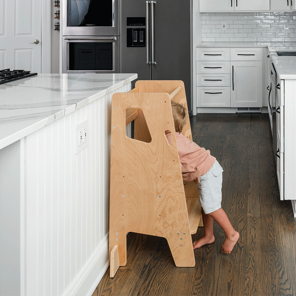 Montessori Toddler Tower Adjustable Kitchen Stool Helper