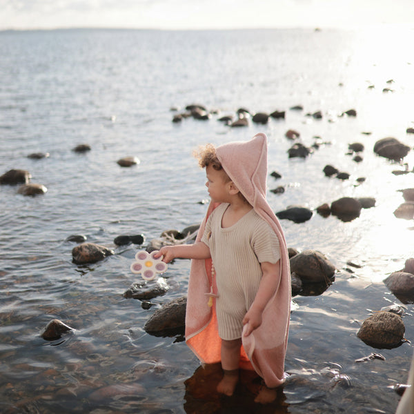 Mushie Organic Cotton Baby Hooded Towel Hooded for Babies and Toddlers