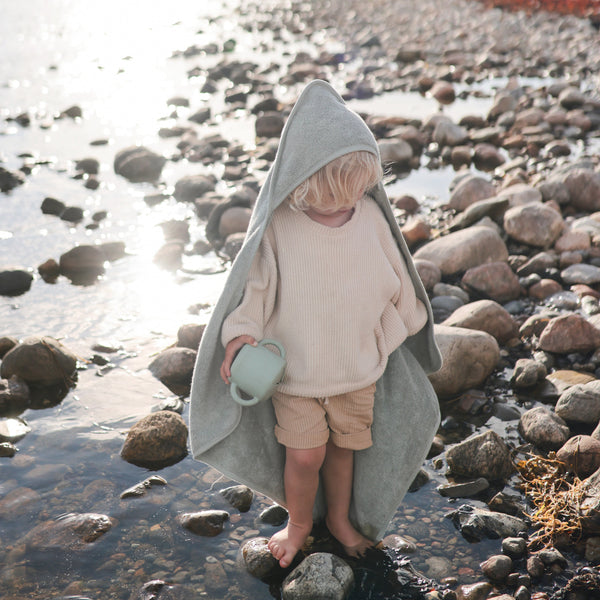 Mushie Organic Cotton Baby Hooded Towel Hooded for Babies and Toddlers