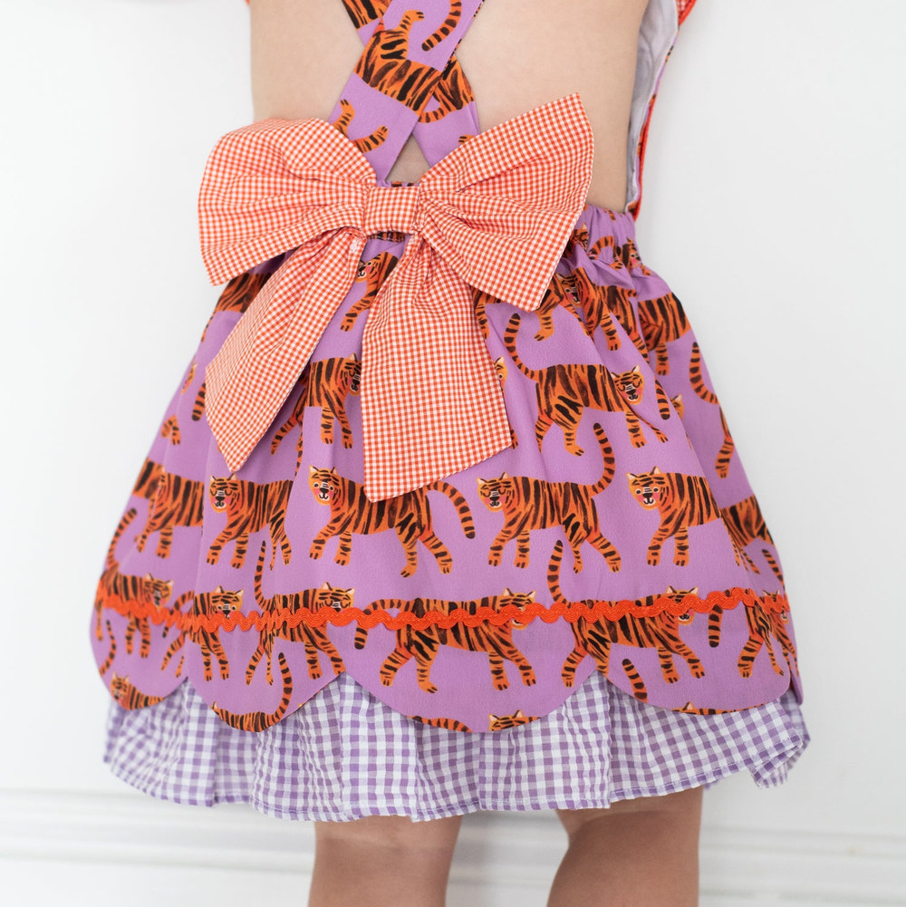 Orange & Purple Tiger Dress - MOOGCO Baby