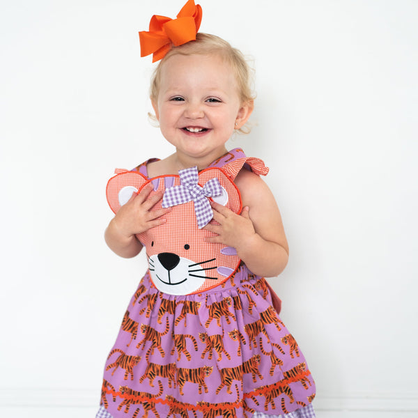 Orange & Purple Tiger Dress