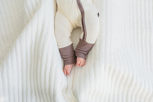 Oatmeal Ribbed Romper