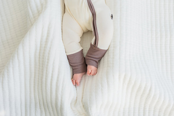 Oatmeal Ribbed Romper