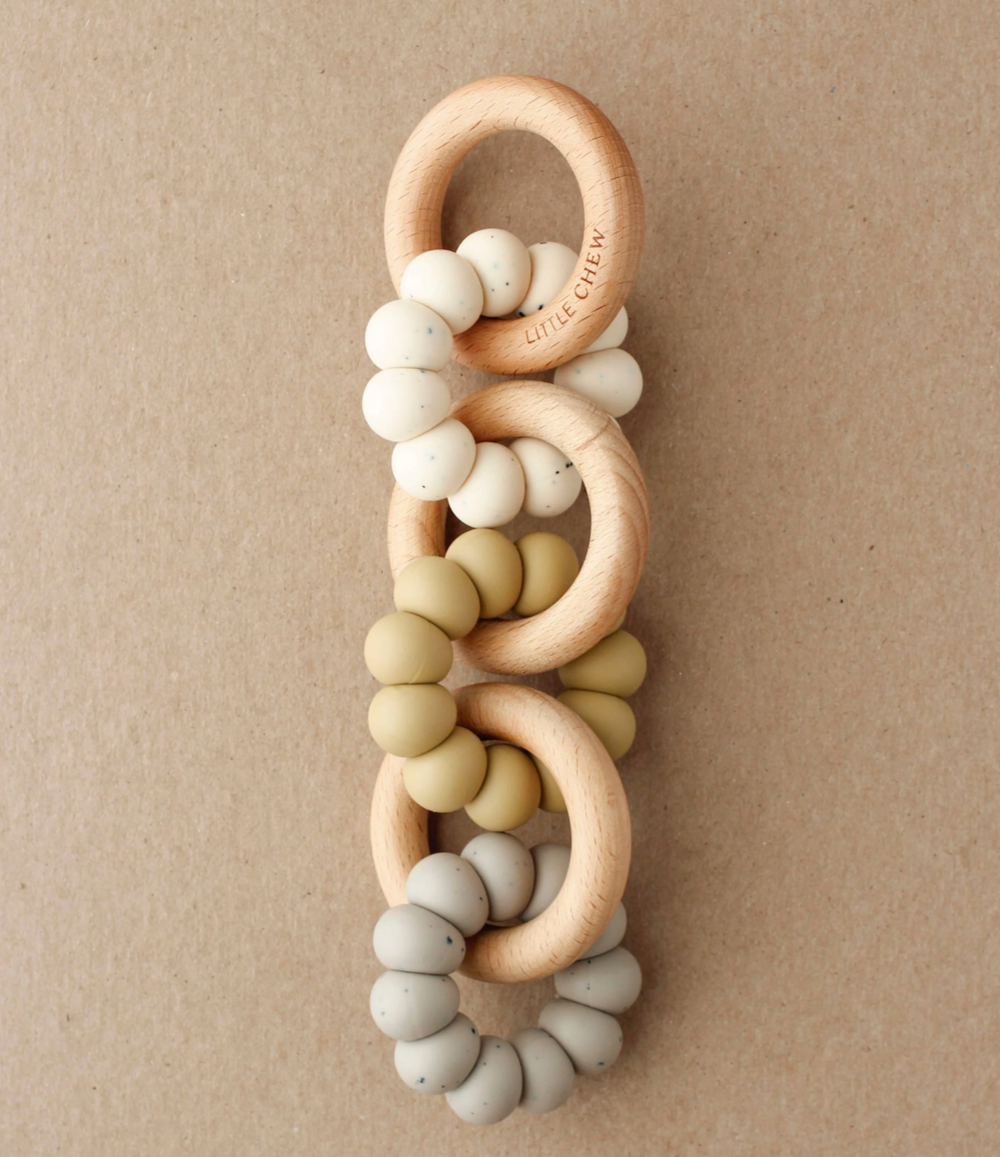 Wood & Silicone Car Seat/Stroller Toy