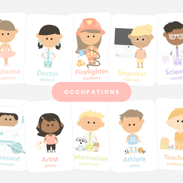 "Occupations flashcards for babies, featuring colorful illustrations to inspire learning and play."