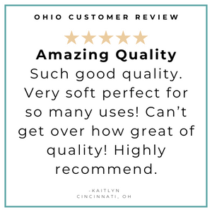 Gift Set: Ohio Baby Muslin Swaddle Receiving Blanket and Burp Cloth / Bib Combo Hospital Coming Home Essential