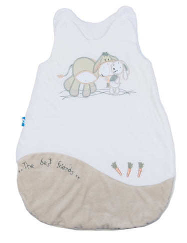 Olive baby sleeping sack, a cozy wearable blanket for safe and comfortable sleep.