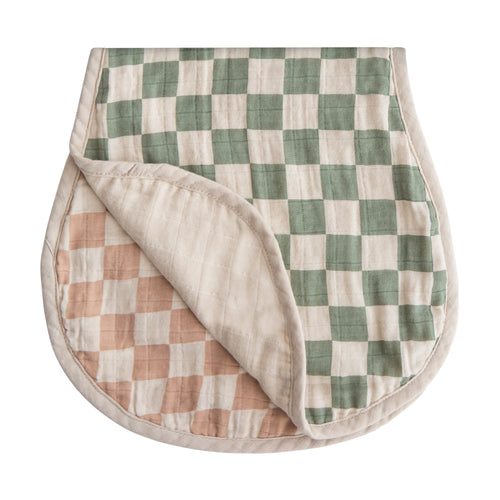 Organic Cotton Muslin Burp Cloth 2-Pack in Angle 6, soft and absorbent for effortless clean-ups.