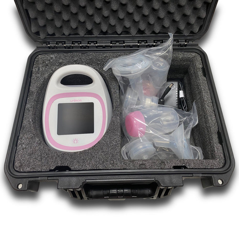 Unimom Opera Hard Case for breast pumps, stylish and durable storage solution for nursing moms.