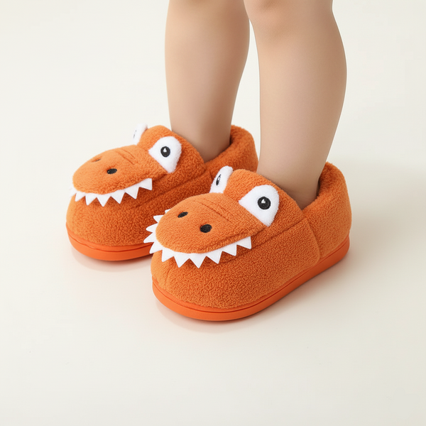 Soft Dino Slippers for Toddlers – Ages 1–6