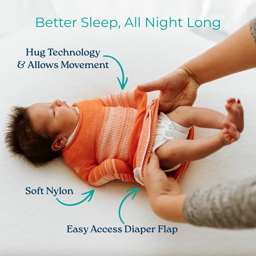 Swaddelini Orange Swaddle Sleep Sack 3D Knit Seamless