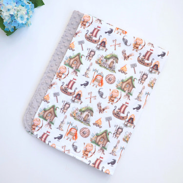Vikings Minky Baby Blanket