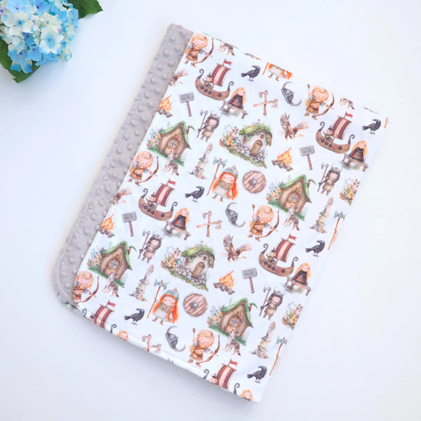 Vikings Minky Baby Blanket