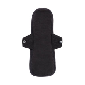Reusable 5-piece bundle of feminine pads for heavy flows, angled view showcasing design and absorbency.