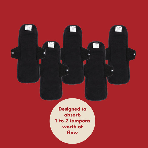 The Reusable Pantyliner - 5 Piece Bundle. For Medium Flows.