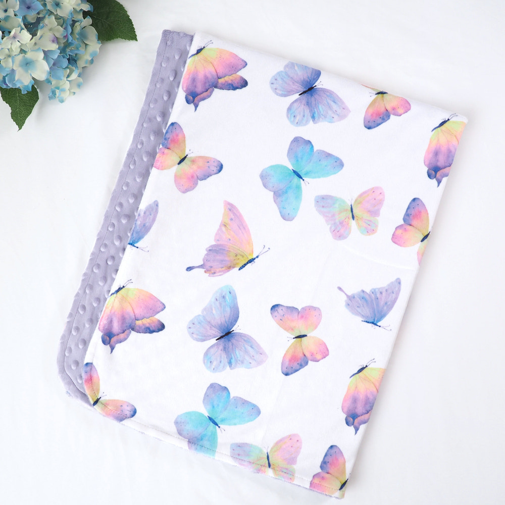 Butterfly Minky Baby Blanket