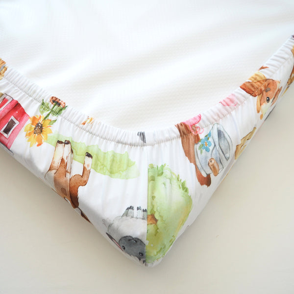 Changing Pad Cover - Farm Animals