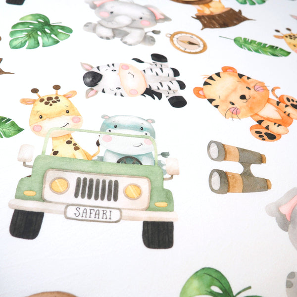 Fitted Crib Sheet - Safari