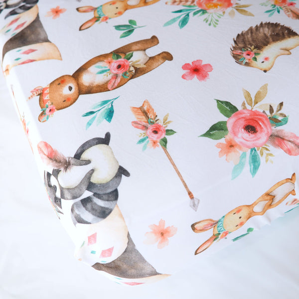 Fitted Crib Sheet - Woodland Tribe