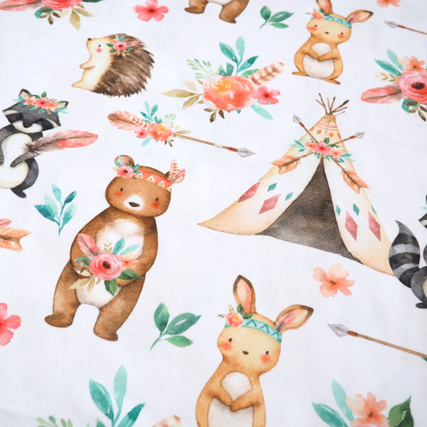 Fitted Crib Sheet - Woodland Tribe